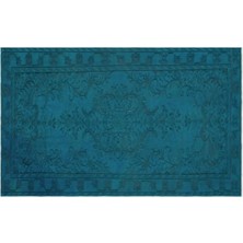 Apex Halı El Dokuması Vintage Yün-Pamuk Turkuaz Halı 28072 160 x 259 cm