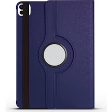 Pratik Ev iPad Pro 11 2024 Uyumlu Lacivert Dönebilen Standlı Kılıf