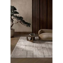 Apex Halı Viskon Makine Halısı Modern Salon Halısı ve Yatak Odası Halısı Oturma Odası Halısı Mono Luxe 4031 Gri