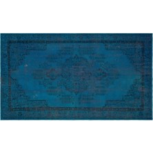 Apex Halı El Dokuması Vintage Yün-Pamuk Turkuaz Halı 28037 160 x 276 cm