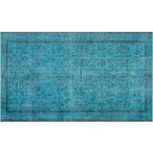 Apex Halı El Dokuması Vintage Yün-Pamuk Turkuaz Halı 29749 165 x 277 cm