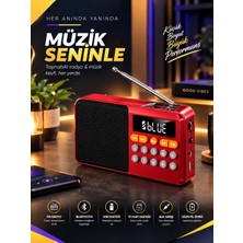 Apricot AP-R2 Taşınabilir Bluetooth Radyo Kırmızı 3 Watt Özellikli Nostalji Tasarım