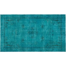 Apex Halı El Dokuması Vintage Yün-Pamuk Turkuaz Halı 19405 155 x 271 cm