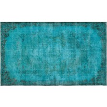 Apex Halı El Dokuması Vintage Yün-Pamuk Turkuaz Halı 19331 185 x 300 cm