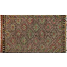 Apex Halı El Dokuması Vintage Yün-Pamuk Geometric Halı 34064 166 x 280 cm