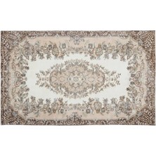 Apex Halı El Dokuması Vintage Yün-Pamuk Bej Halı 15579 166 x 271 cm
