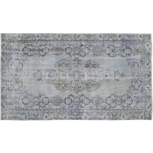 Apex Halı El Dokuması Vintage Yün-Pamuk Mavi Halı 14694 166 x 273 cm