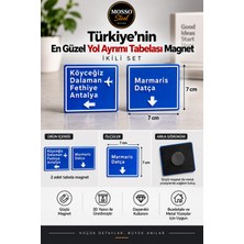 Mosso Steel 2 Li Set Magnet / Tabela Magnet / Yol Tabelası Magnet / Dolap Süsü