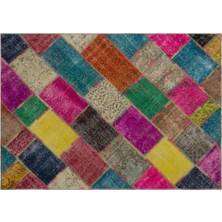 Apex Halı El Dokuması Patchwork Vintage Yün-Pamuk Multi Naturel Halı 21674 160 x 233 cm