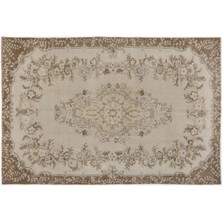 Apex Halı El Dokuması Vintage Yün-Pamuk Bej Halı 5237 186 x 276 cm