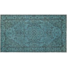 Apex Halı El Dokuması Vintage Yün-Pamuk Turkuaz Halı 18698 165 x 288 cm