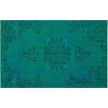 Apex Halı El Dokuması Vintage Yün-Pamuk Turkuaz Halı 31074 145 x 238 cm