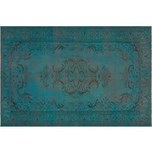 Apex Halı El Dokuması Vintage Yün-Pamuk Turkuaz Halı 31042 196 x 289 cm