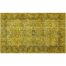 Apex Halı El Dokuması Vintage Yün-Pamuk Sarı Halı 27204 156 x 255 cm