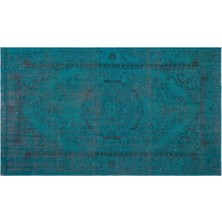 Apex Halı El Dokuması Vintage Yün-Pamuk Turkuaz Halı 27269 163 x 278 cm