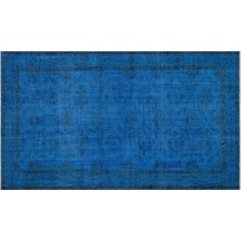 Apex Halı El Dokuması Vintage Yün-Pamuk Mavi Halı 23975 162 x 280 cm