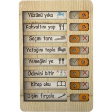 Çocuklar Için Yapılacaklar Listesi Ahşap Planlayıcı Taşınabilir Günlük Kontrol Listesi Tablosu, EVFPLNLYC8521