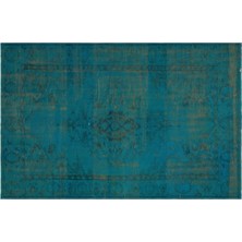 Apex Halı El Dokuması Vintage Yün-Pamuk Turkuaz Halı 31004 175 x 270 cm