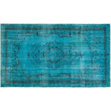 Apex Halı El Dokuması Vintage Yün-Pamuk Turkuaz Halı 19683 147 x 250 cm