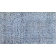 Apex Halı El Dokuması Vintage Yün Pamuk Mavi Halı 27555 154 x 272 cm