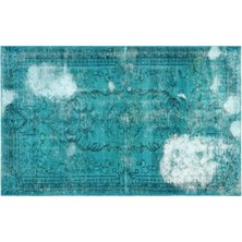 Apex Halı El Dokuması Vintage Yün-Pamuk Turkuaz Halı 35918 156 x 253 cm