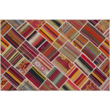 Apex Halı El Dokuması Patchwork Vintage Yün-Pamuk Naturel Halı 25348 157 x 236 cm
