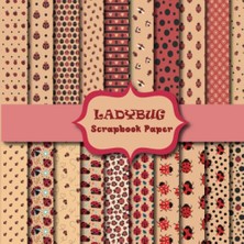 Pratik Ev Ladybug Scrapbook: Scrapbooking Paper Size 8.5 "x 8.5" 40 Pages, Double-Sided Non-Perforated Pages, 20 Designs, 2 Pages Of Each Design