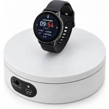 Gümrük Bey NDRC160T USB 16CM 360° Motorlu Döner Sergi Standı Beyaz Takı Tutucu