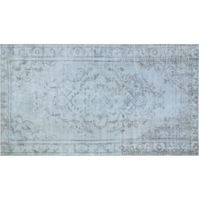 Apex Halı El Dokuması Vintage Yün-Pamuk Mavi Halı 27618 167 x 282 cm