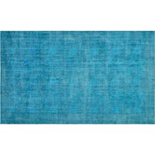 Apex Halı El Dokuması Vintage Yün-Pamuk Turkuaz Halı 27998 162 x 266 cm