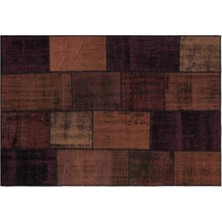 Apex Halı El Dokuması Patchwork Vintage Yün-Pamuk Siyah Halı 33869 160 x 230 cm