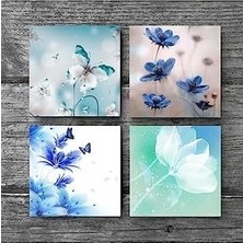 Prime Kelebeğin Rüyası Taş Bardak Altlığı Seti - 4 Parça - Dekoratif, Rustik Mutfak Aksesuarı, 10X10 Cm, Kaydırmaz Tabanlı, Şık ve Dayanıklı SC122