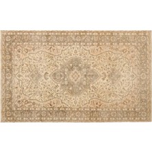 Apex Halı El Dokuması Vintage Yün-Pamuk Bej Halı 18985 159 x 266 cm