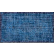 Apex Halı El Dokuması Vintage Yün-Pamuk Mavi Halı 31014 146 x 257 cm