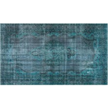 Apex Halı El Dokuması Vintage Yün-Pamuk Turkuaz Halı 29732 157 x 274 cm