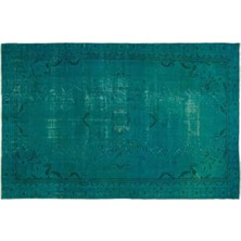 Apex Halı El Dokuması Vintage Yün-Pamuk Turkuaz Halı 17612 184 x 282 cm