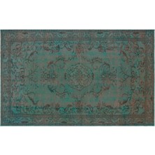 Apex Halı El Dokuması Vintage Yün-Pamuk Turkuaz Halı 31040 168 x 263 cm