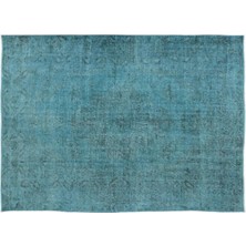 Apex Halı El Dokuması Vintage Yün-Pamuk Turkuaz Halı 14249 182 x 259 cm