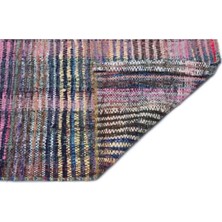Apex Halı El Dokuması Vintage Yün-Pamuk Çizgili Çaput Halı 32122 151 x 316 cm