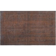 Apex Halı El Dokuması Vintage Yün-Pamuk Kahve Halı 29995 156 x 257 cm