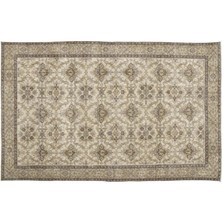 Apex Halı El Dokuması Vintage Yün-Pamuk Bej Halı 13008 182 x 295 cm