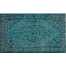 Apex Halı El Dokuması Vintage Yün-Pamuk Turkuaz Halı 28482 164 x 275 cm