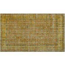 Apex Halı El Dokuması Vintage Yün-Pamuk Sarı Halı 25654 162 x 278 cm