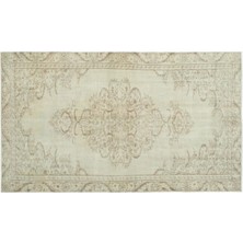 Apex Halı El Dokuması Vintage Yün-Pamuk Bej Halı 19290 163 x 277 cm