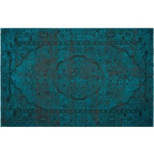 Apex Halı El Dokuması Vintage Yün-Pamuk Turkuaz Halı 25713 186 x 283 cm