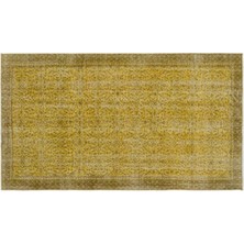 Apex Halı El Dokuması Vintage Yün-Pamuk Sarı Halı 20174 152 x 266 cm