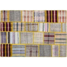 Apex Halı El Dokuması Patchwork Vintage Yün-Pamuk Renkli Halı 1330 160 x 230 cm