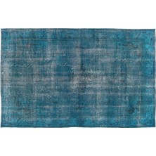 Apex Halı El Dokuması Vintage Yün-Pamuk Turkuaz Halı 8013 170 x 270 cm