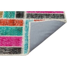 Apex Halı El Dokuması Patchwork Vintage Yün-Pamuk Multi Naturel Halı 35478 163 x 245 cm