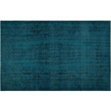 Apex Halı El Dokuması Vintage Yün-Pamuk Turkuaz Halı 27779 182 x 281 cm